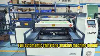 Full Auto Double color rhinestone shaking brushing machine